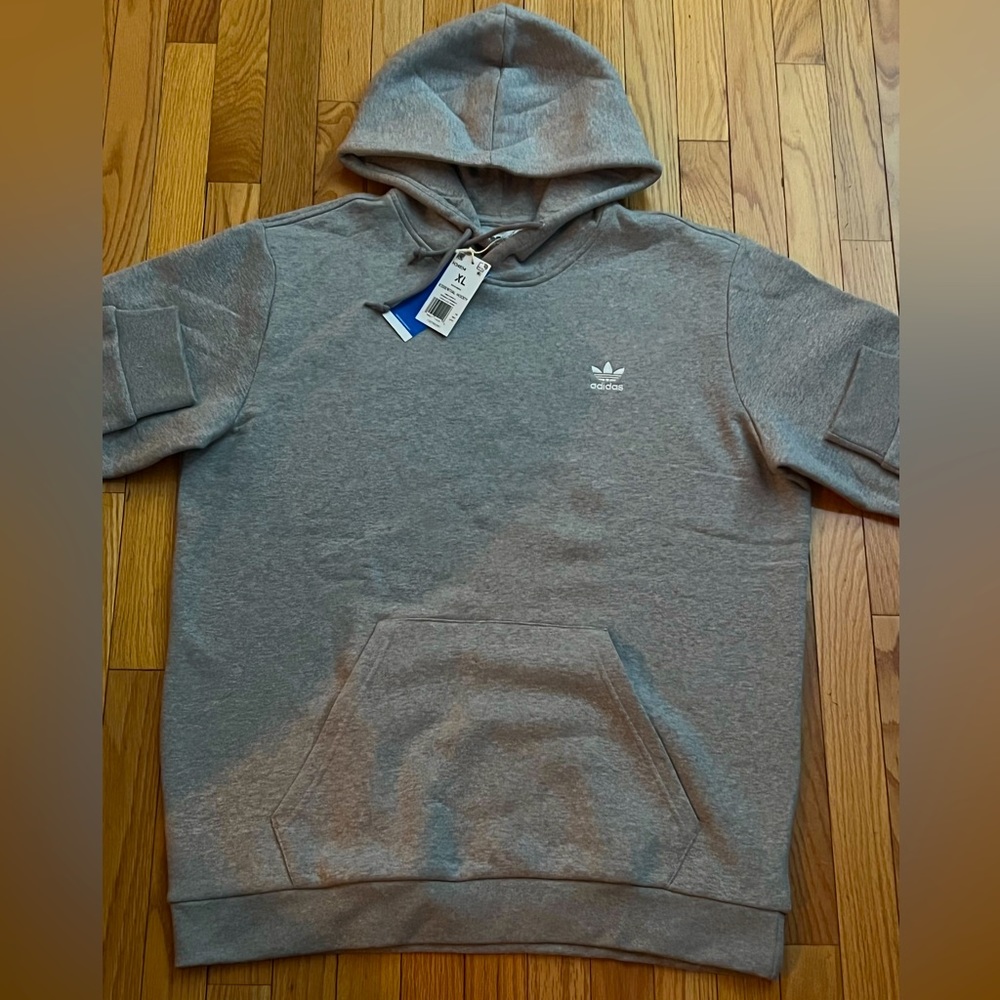 ADIDAS MENS GREY HOODIE XL